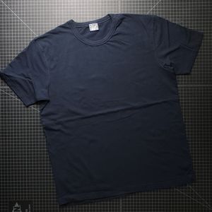 STRUCTURE SHORT SLEEVE SHIRT - NAVY - VINTAGE 90'S